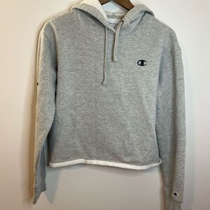 Champion Gray Cropped Hoodie